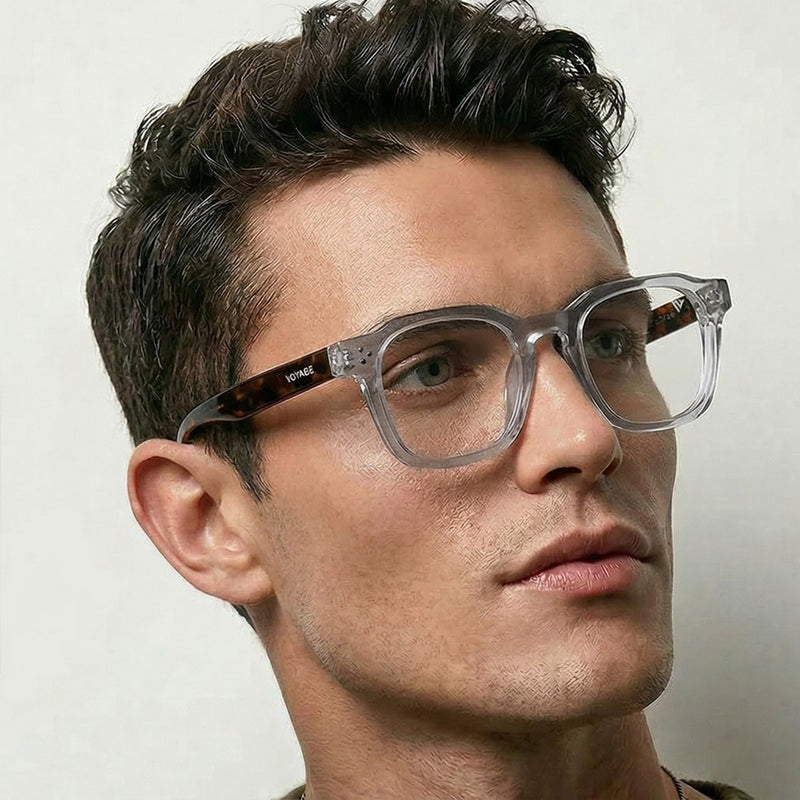 Obsidian | Voyage Grey Wayfarer Eyeglasses for Men & Women (KG2560FMG8069)