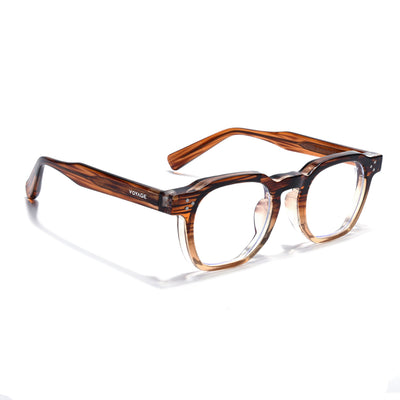 Obsidian | Voyage Brown Wayfarer Eyeglasses for Men & Women (KG2560FMG8070)
