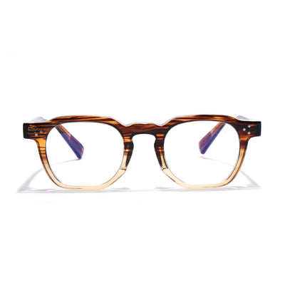 Obsidian | Voyage Brown Wayfarer Eyeglasses for Men & Women (KG2560FMG8070)