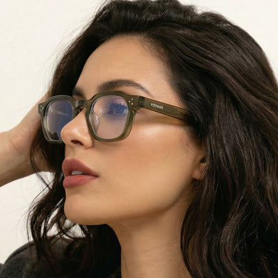 Obsidian | Voyage Green Wayfarer Eyeglasses for Men & Women (KG2560FMG8072)