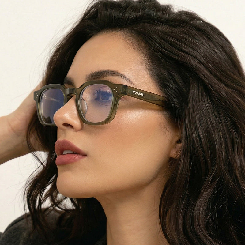 Obsidian | Voyage Green Wayfarer Eyeglasses for Men & Women (KG2560FMG8072)