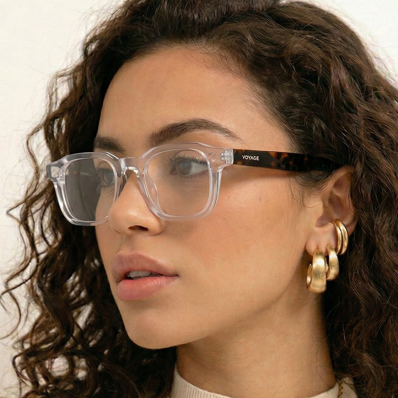 Obsidian | Voyage Transparent Wayfarer Eyeglasses for Men & Women (KG2560FMG8073)