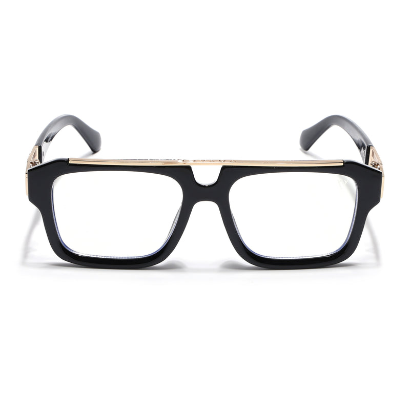 Voyage Exclusive Black & Golden Wayfarer Eyeglasses for Men & Women (LH095MG5389-C2)