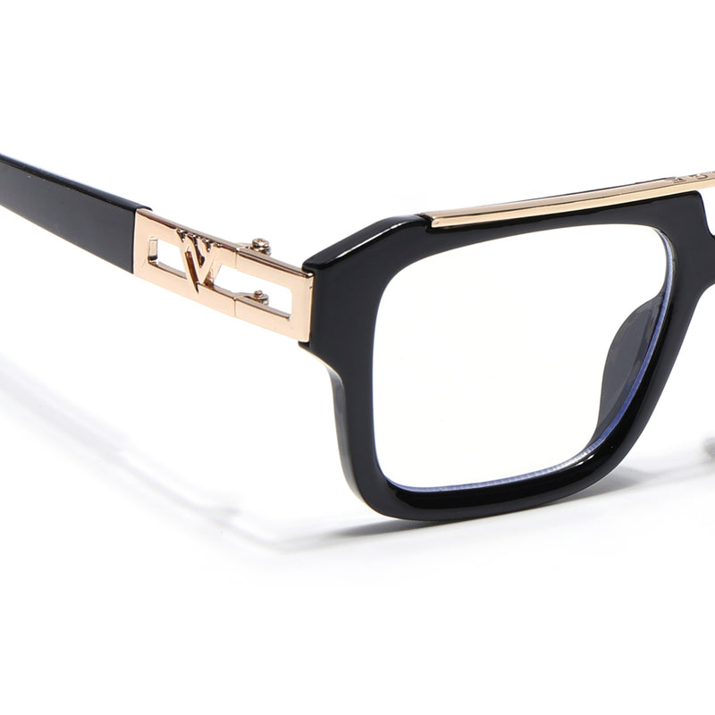 Voyage Exclusive Black & Golden Wayfarer Eyeglasses for Men & Women (LH095MG5389-C2)