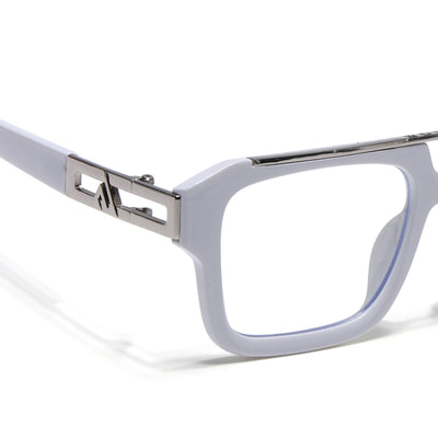 Voyage Exclusive White & Silver Wayfarer Eyeglasses for Men & Women (LH095MG5390-C3)