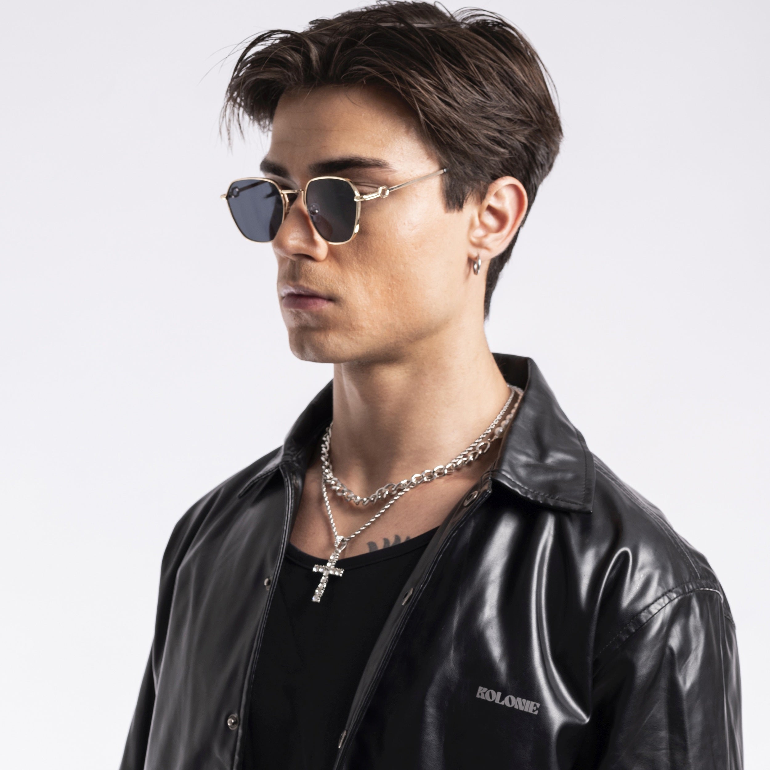 Voyage Square Gold Black Sunglasses MG2779