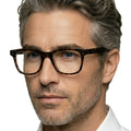 Mikael Anzel | Demi Brown Wayfarer | Blue Light Protection Reading Eyeglasses