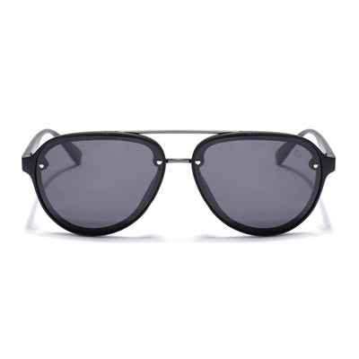 Eyejack Black Aviator Polarized Sunglasses for Men & Women (P025PCL2145)