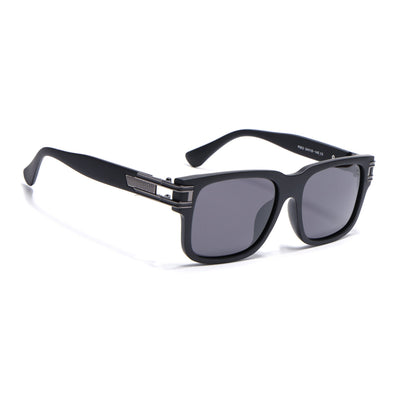 Eyejack Black Wayfarer Polarized Sunglasses for Men & Women (P853PCL2144)