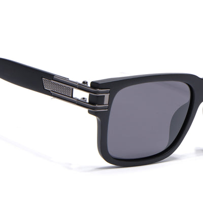 Eyejack Black Wayfarer Polarized Sunglasses for Men & Women (P853PCL2144)