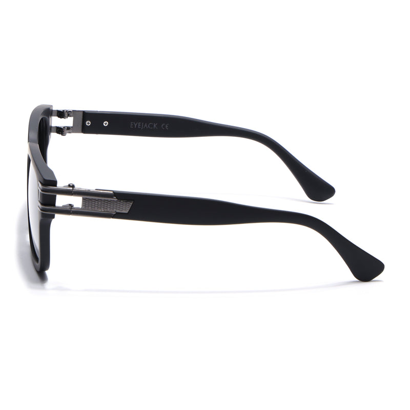 Eyejack Black Wayfarer Polarized Sunglasses for Men & Women (P853PCL2144)