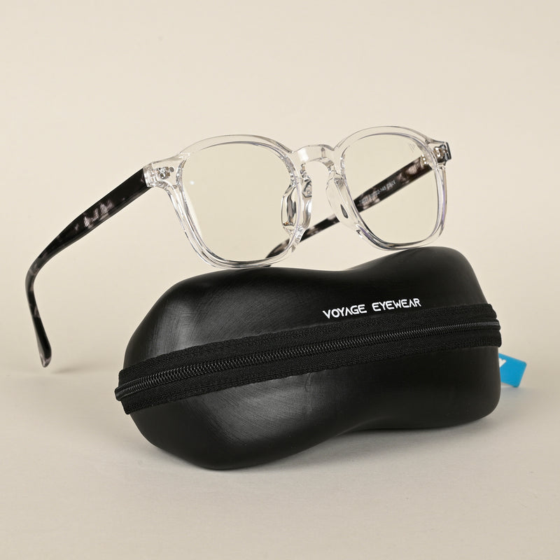 Voyage Transparent Wayfarer Eyeglasses for Men & Women (72025MG4399-C1)