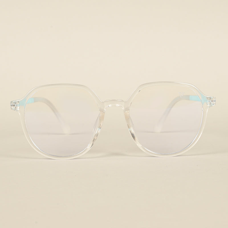 Voyage Air Transparent Round Eyeglasses for Men & Women (902MG4391-C4)