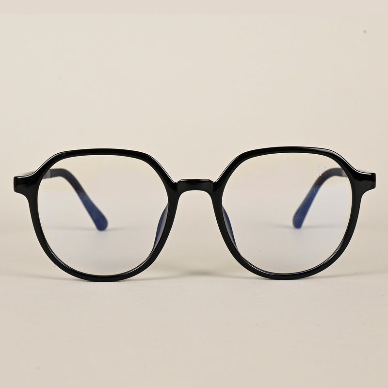 Voyage Air Black Round Eyeglasses for Men & Women (902MG4387-C1)