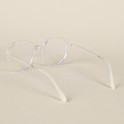 Voyage Air Transparent Round Eyeglasses for Men & Women (902MG4389-C2)