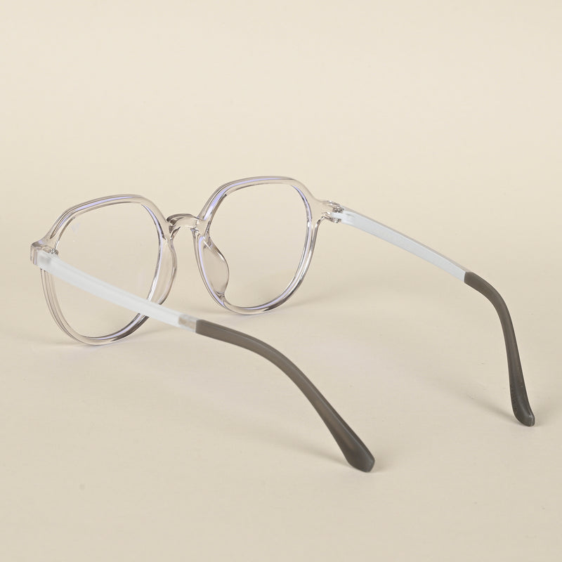 Voyage Air Grey Round Eyeglasses for Men & Women (902MG4388-C5)
