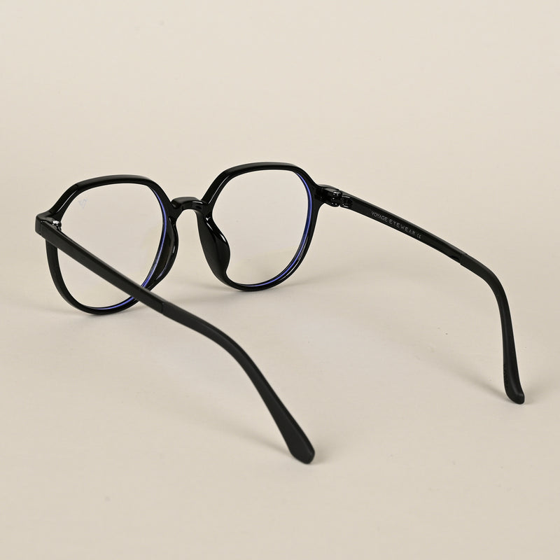 Voyage Air Black Round Eyeglasses for Men & Women (902MG4387-C1)