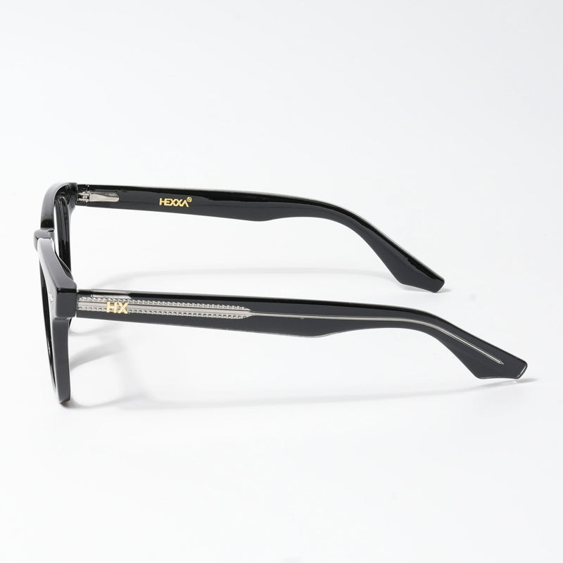 HEXXA Shine Black Square Eyeglasses for Men & Women (S9014CL484-C1)