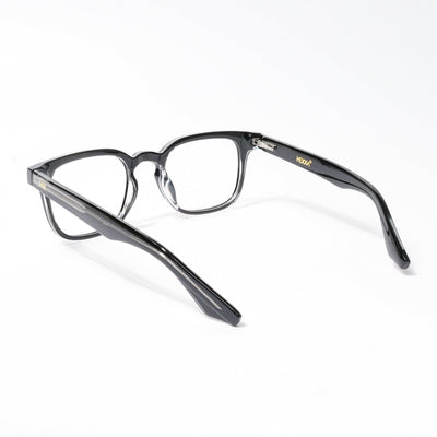 HEXXA Black & Transparent Square Eyeglasses for Men & Women (S9015CL489-C2)