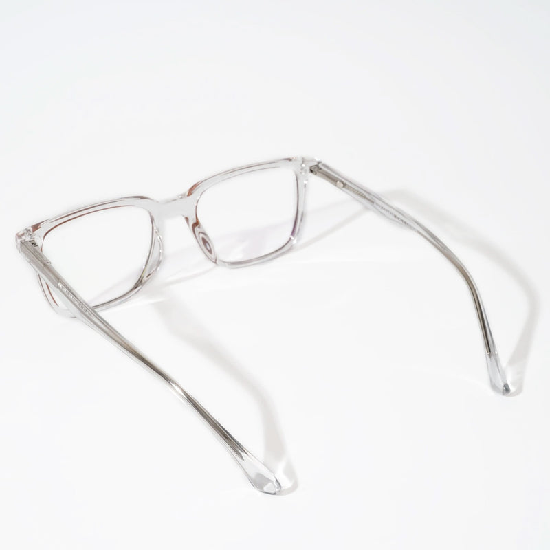 EyeJack Vortex Transparent Brown Rectangle Eyeglasses for Men & Women (SL001CL05-C2)