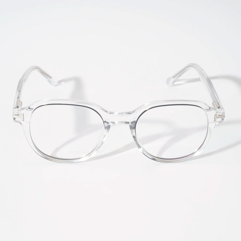 EyeJack Vortex Transparent Black Round Eyeglasses for Men & Women (SL009CL49-C3)