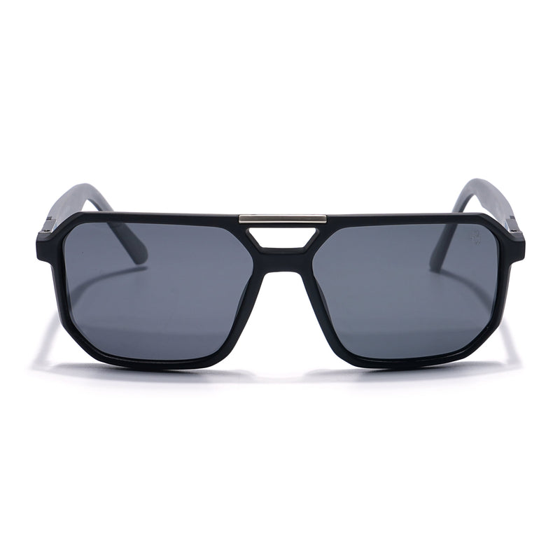 Eyejack Black Wayfarer Polarized Sunglasses for Men & Women (SR012PCL1112)