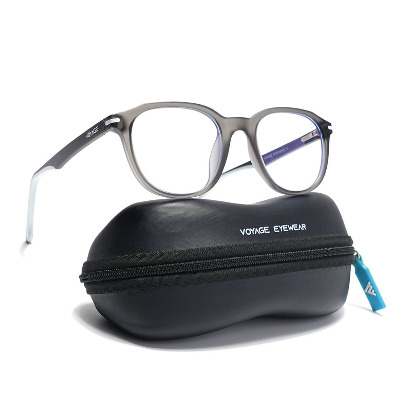 Voyage Dark Grey Wayfarer Eyeglasses for Men & Women (SV001FMG7432-C4)