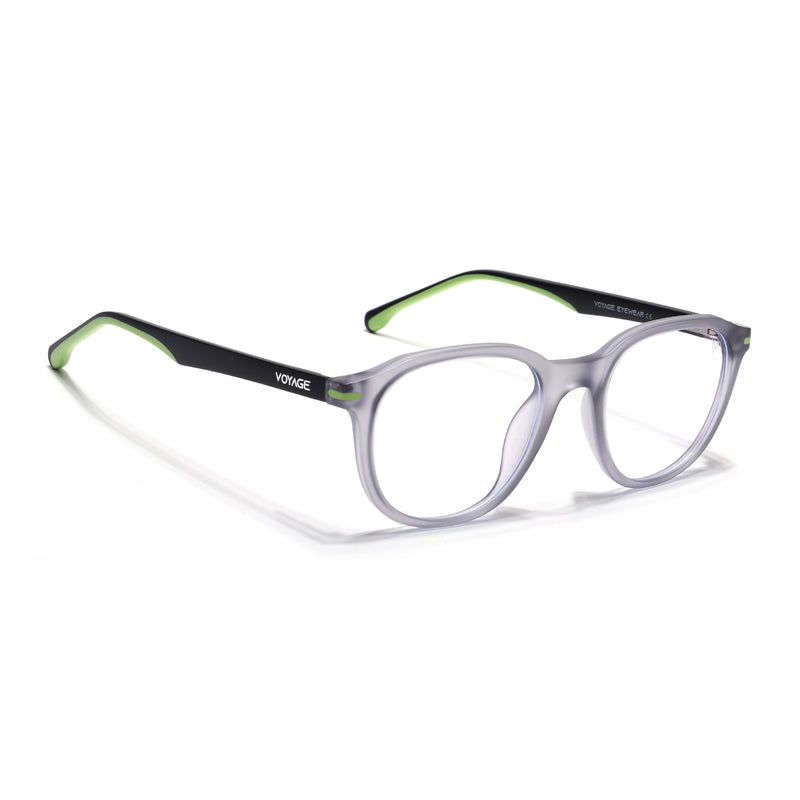 Voyage Light Grey Wayfarer Eyeglasses for Men & Women (SV001FMG7433-C5)