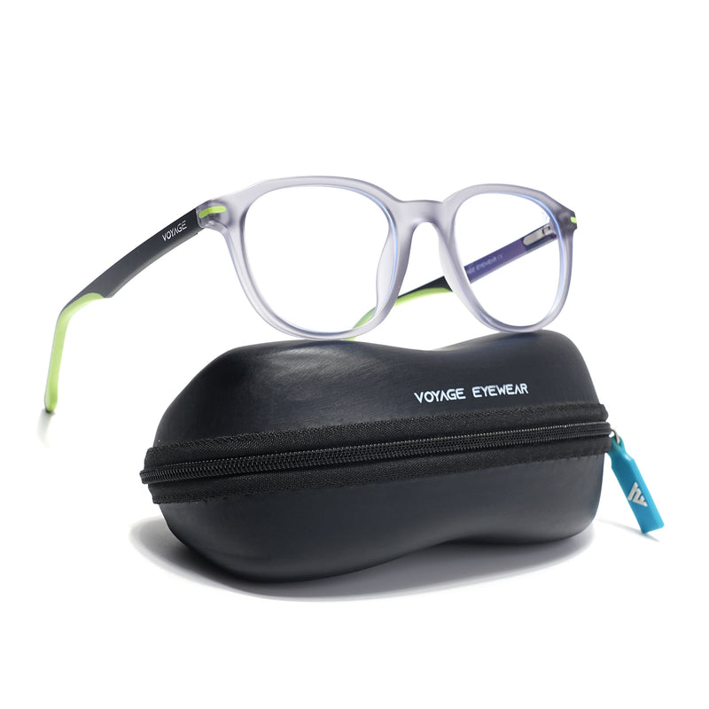 Voyage Light Grey Wayfarer Eyeglasses for Men & Women (SV001FMG7433-C5)