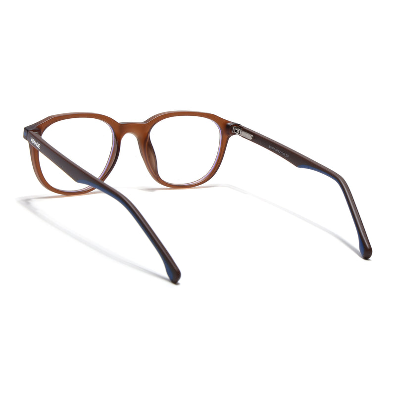 Voyage Brown Wayfarer Eyeglasses for Men & Women (SV001FMG7435-C7)