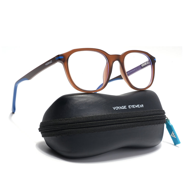 Voyage Brown Wayfarer Eyeglasses for Men & Women (SV001FMG7435-C7)