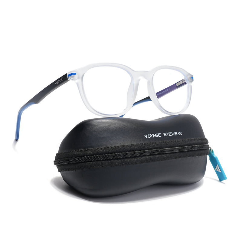 Voyage Transparent Wayfarer Eyeglasses for Men & Women (SV001FMG7436-C8)