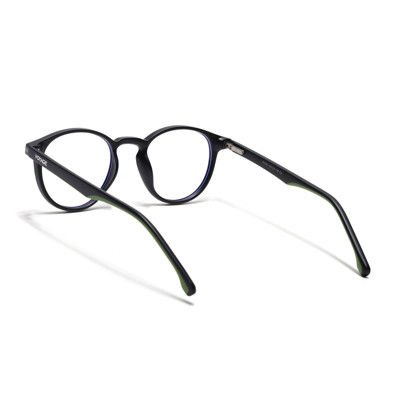 Voyage Black Round Eyeglasses for Men & Women (SV002FMG7438-C2)