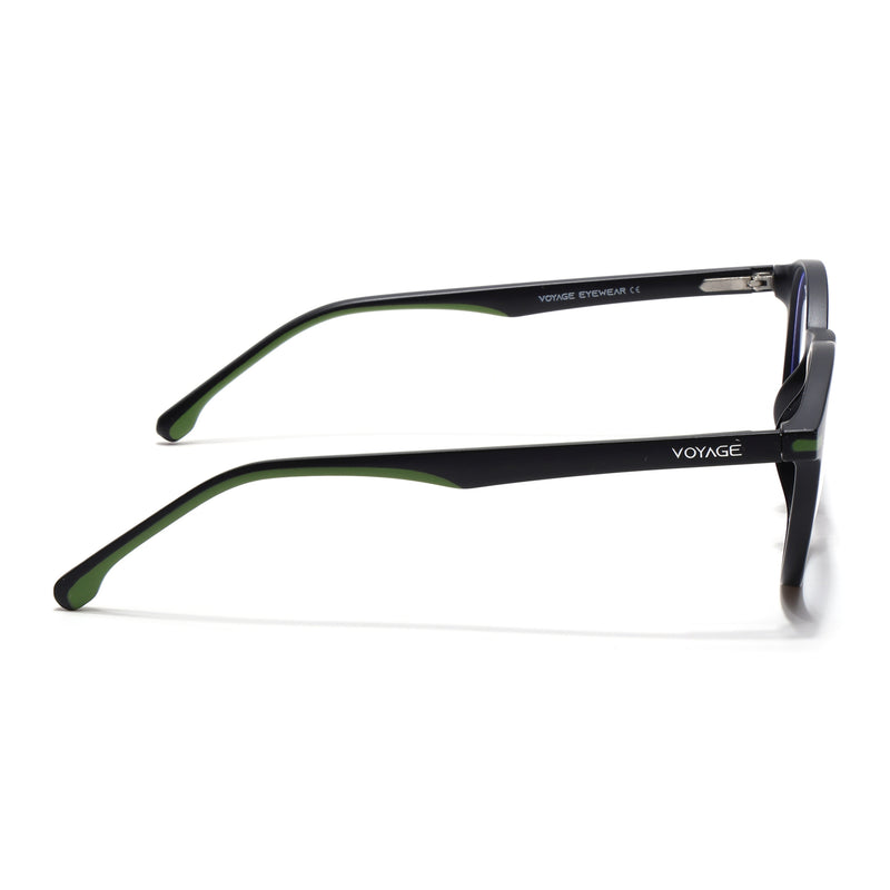 Voyage Black Round Eyeglasses for Men & Women (SV002FMG7438-C2)