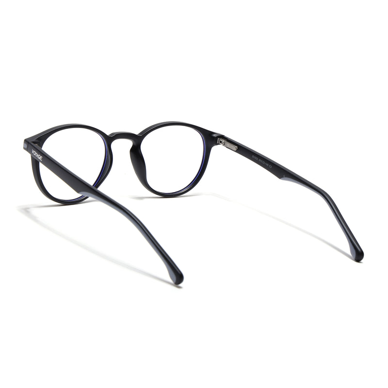 Voyage Black Round Eyeglasses for Men & Women (SV002FMG7439-C3)
