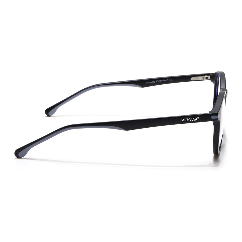 Voyage Black Round Eyeglasses for Men & Women (SV002FMG7439-C3)