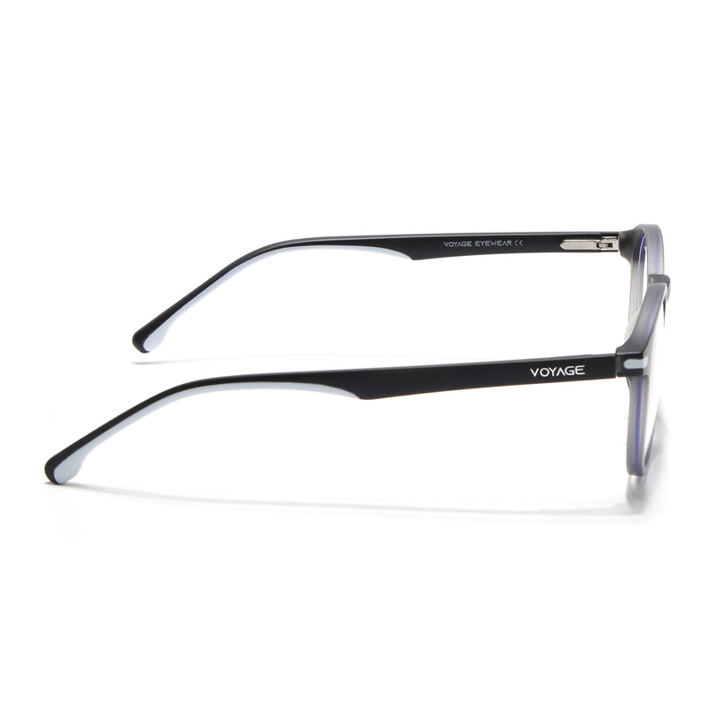 Voyage Dark Grey Round Eyeglasses for Men & Women (SV002FMG7440-C4)