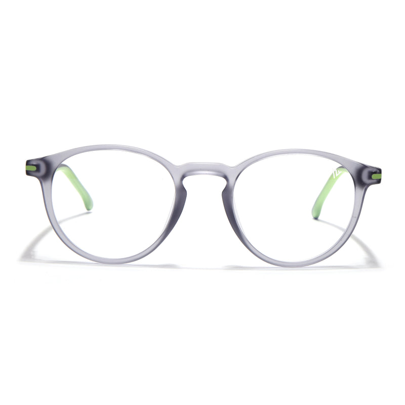 Voyage Light Grey Round Eyeglasses for Men & Women (SV002FMG7441-C5)