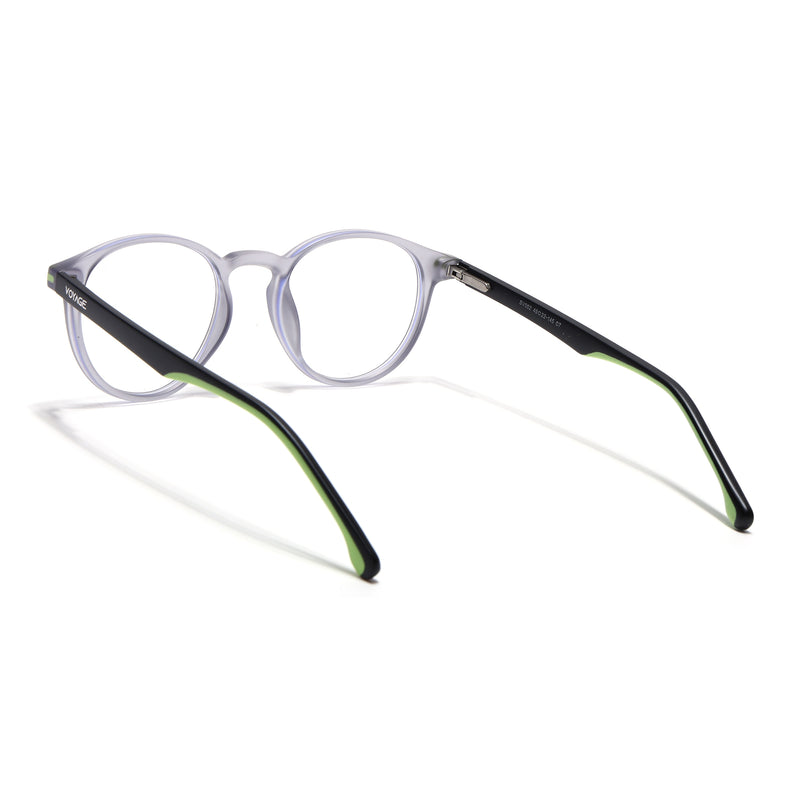 Voyage Light Grey Round Eyeglasses for Men & Women (SV002FMG7441-C5)