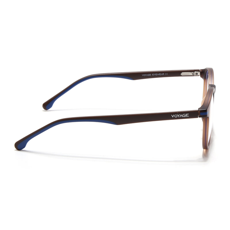 Voyage Brown Round Eyeglasses for Men & Women (SV002FMG7443-C7)