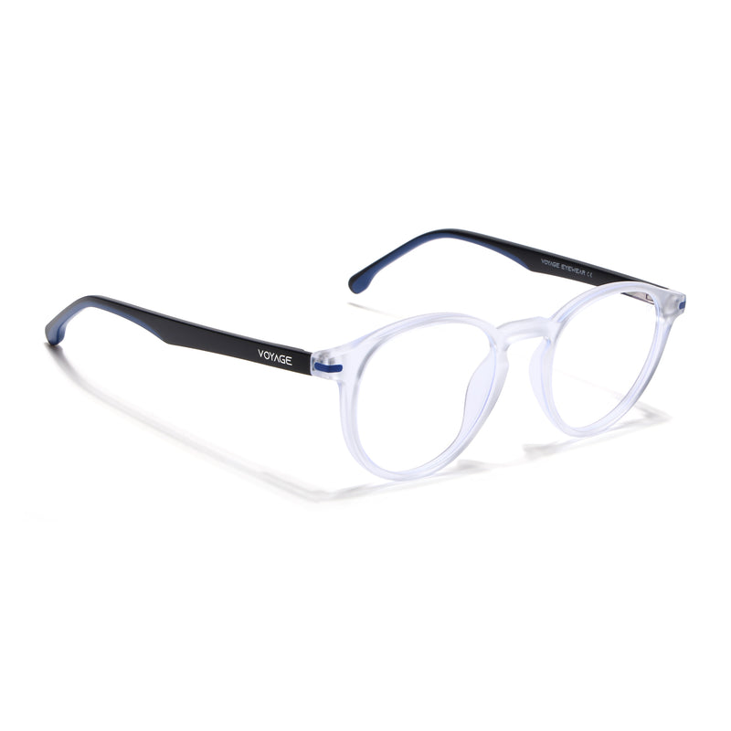 Voyage Transparent Round Eyeglasses for Men & Women (SV002FMG7444-C8)