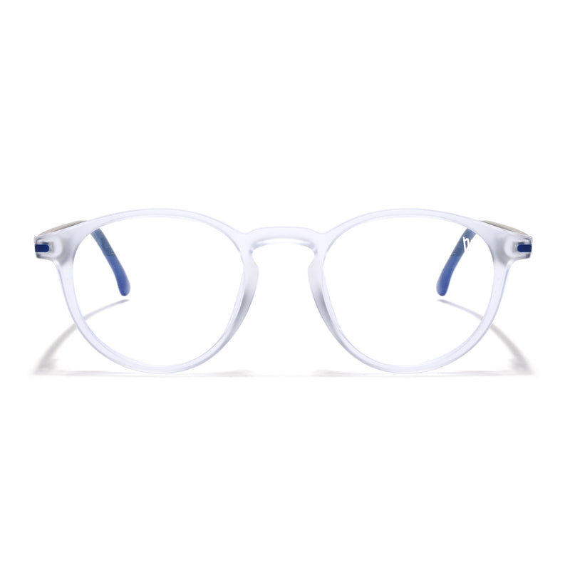 Voyage Transparent Round Eyeglasses for Men & Women (SV002FMG7444-C8)