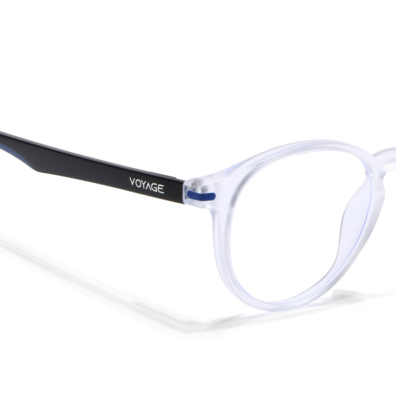 Voyage Transparent Round Eyeglasses for Men & Women (SV002FMG7444-C8)