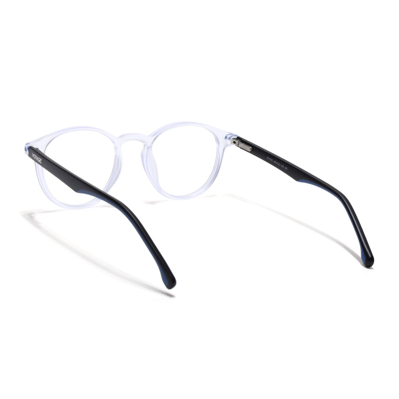 Voyage Transparent Round Eyeglasses for Men & Women (SV002FMG7444-C8)