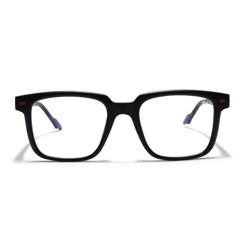 Voyage Black Square Eyeglasses for Men & Women (SV003FMG7445-C1)