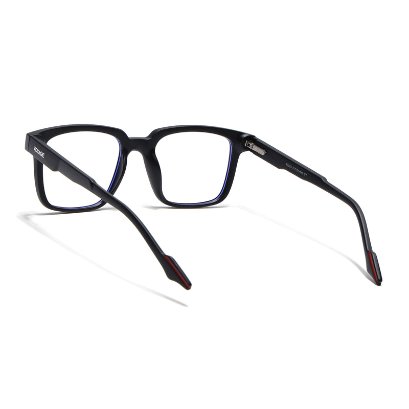 Voyage Black Square Eyeglasses for Men & Women (SV003FMG7445-C1)