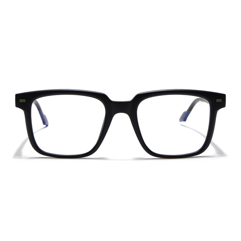 Voyage Black Square Eyeglasses for Men & Women (SV003FMG7446-C2)