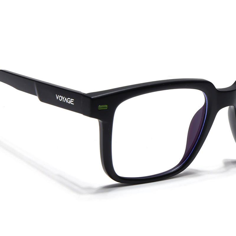 Voyage Black Square Eyeglasses for Men & Women (SV003FMG7446-C2)