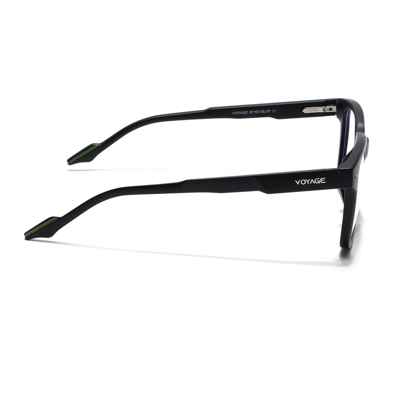 Voyage Black Square Eyeglasses for Men & Women (SV003FMG7446-C2)