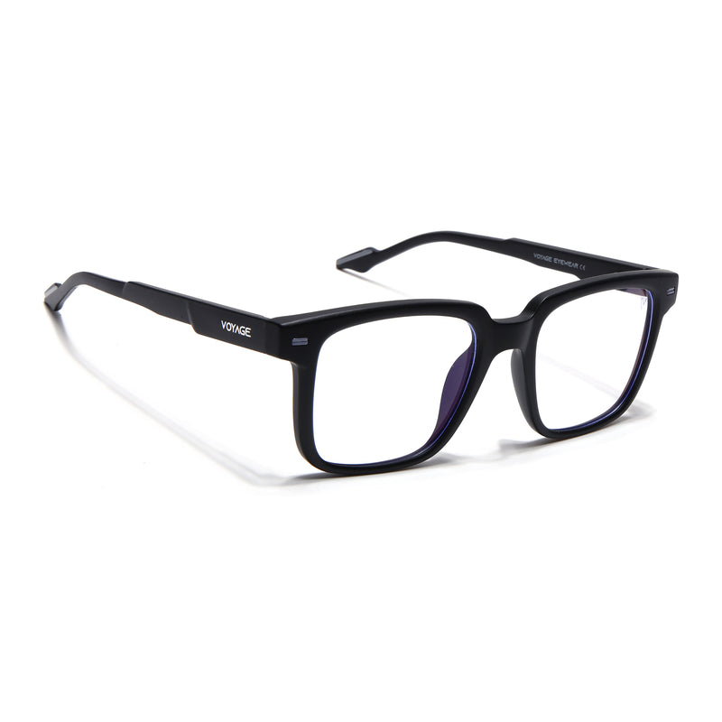 Voyage Black Square Eyeglasses for Men & Women (SV003FMG7447-C3)